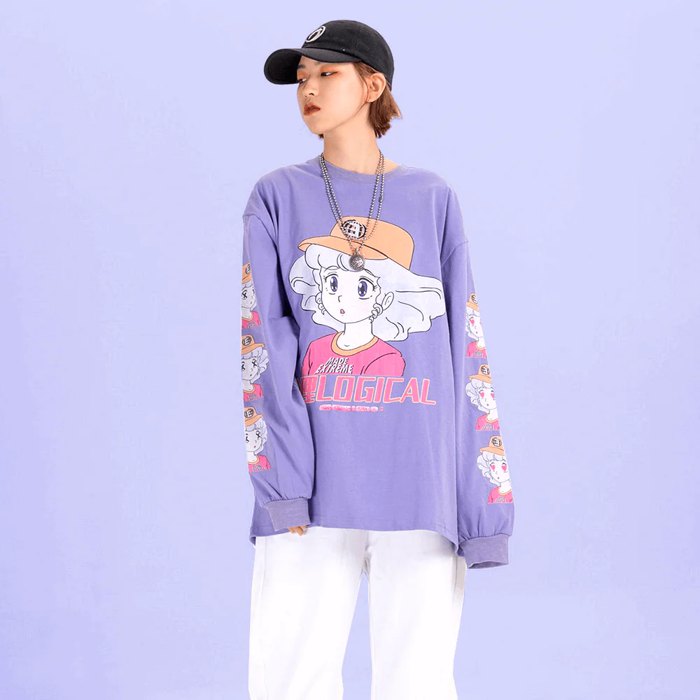 Anime Creamy Long Sleeves T-Shirt
