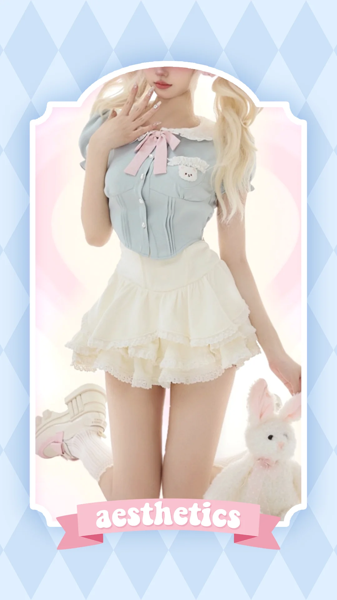 Baby Blue Dollette Bloomers Matching Set - Image 12