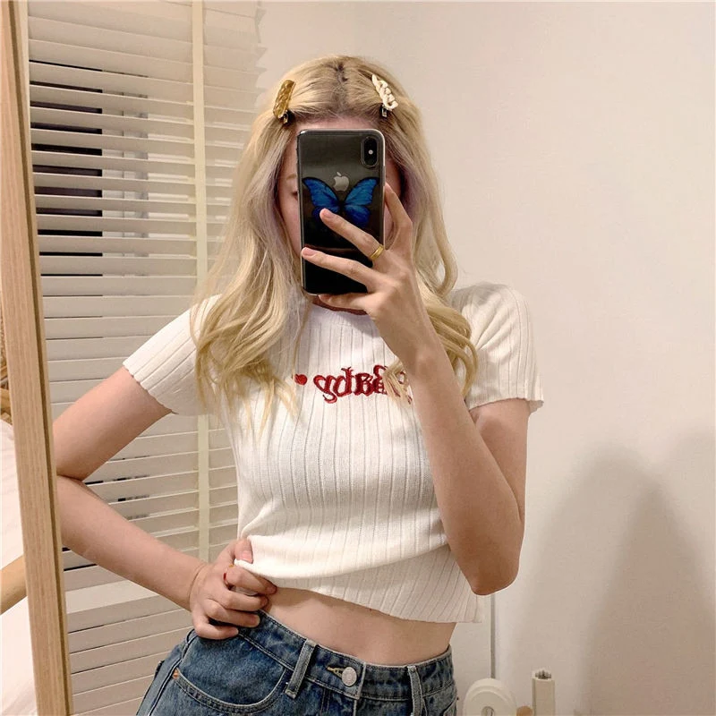Baby Embroidery Crop Top - Image 19