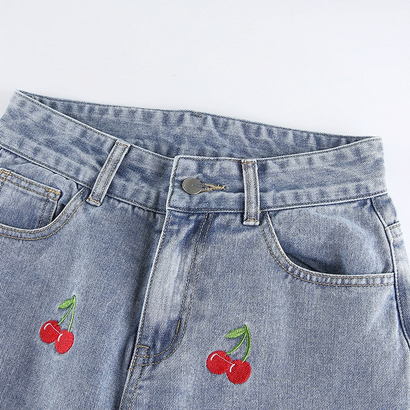 Cherry High Waisted Jeans - Image 6