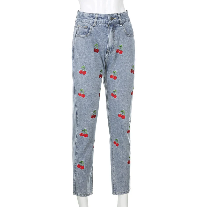 Cherry High Waisted Jeans - Image 9