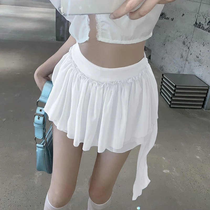 Coquette Fairycore Ruffle Mini Skirt - Image 2