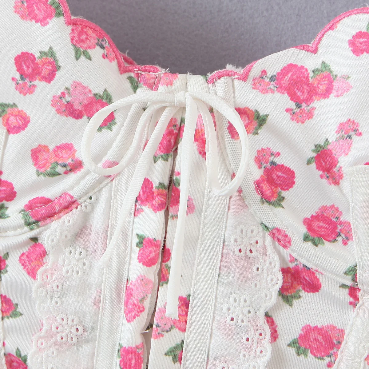 Coquette Soft Girl Floral Bustier Top - Image 10