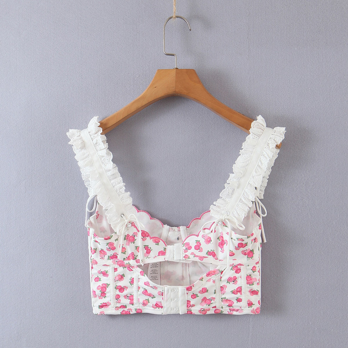 Coquette Soft Girl Floral Bustier Top - Image 11