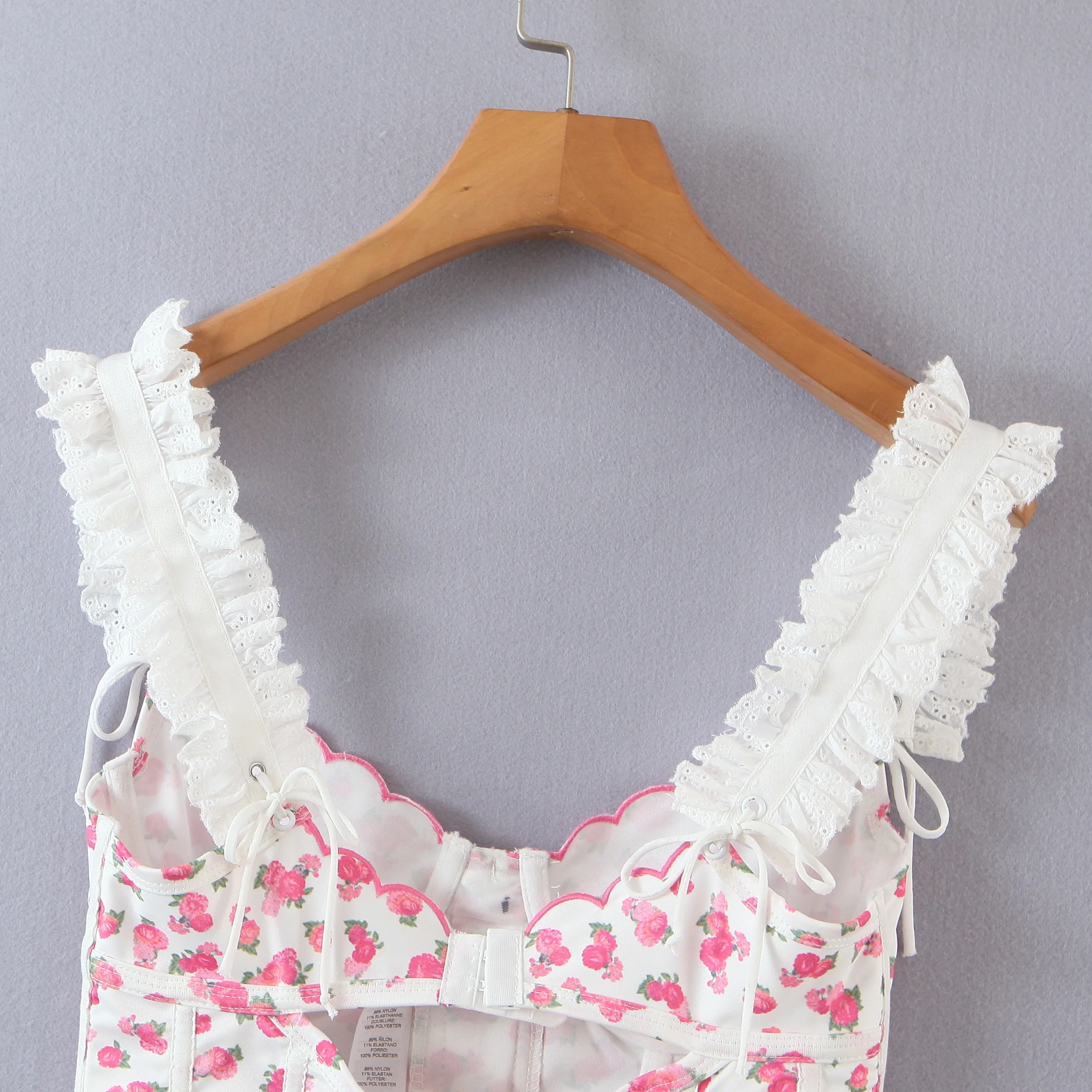 Coquette Soft Girl Floral Bustier Top - Image 12