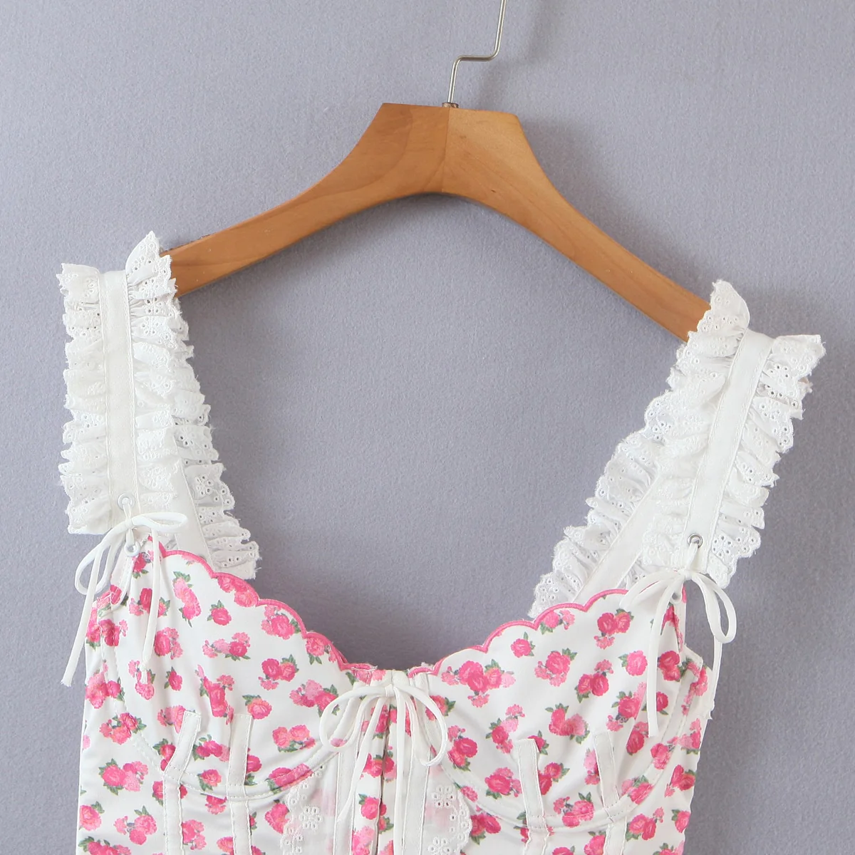 Coquette Soft Girl Floral Bustier Top - Image 8