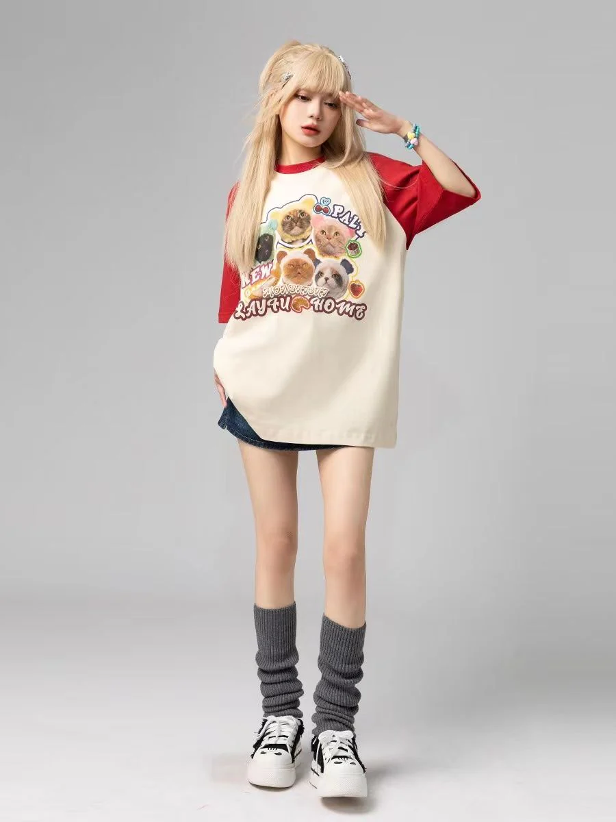 Cute Meme Cats Oversize T-Shirt - Image 7