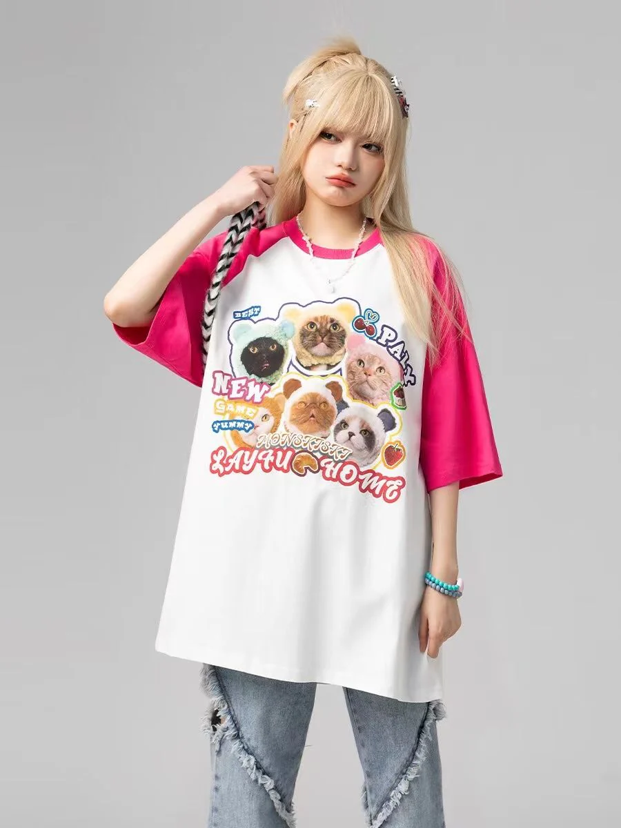Cute Meme Cats Oversize T-Shirt - Image 9