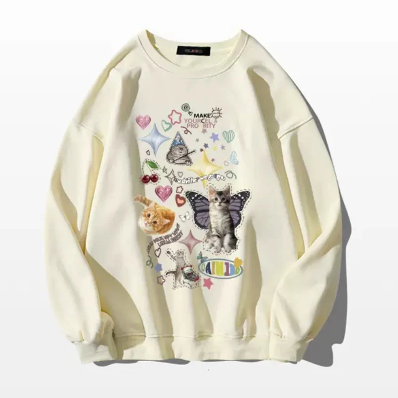 Cute Meme Cats Sweatshirt - Image 6