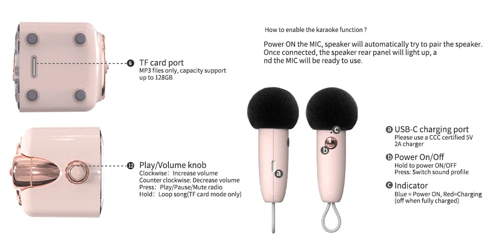 Divoom Fairy-OK Portable Bluetooth Speaker with Microphone - Image 15