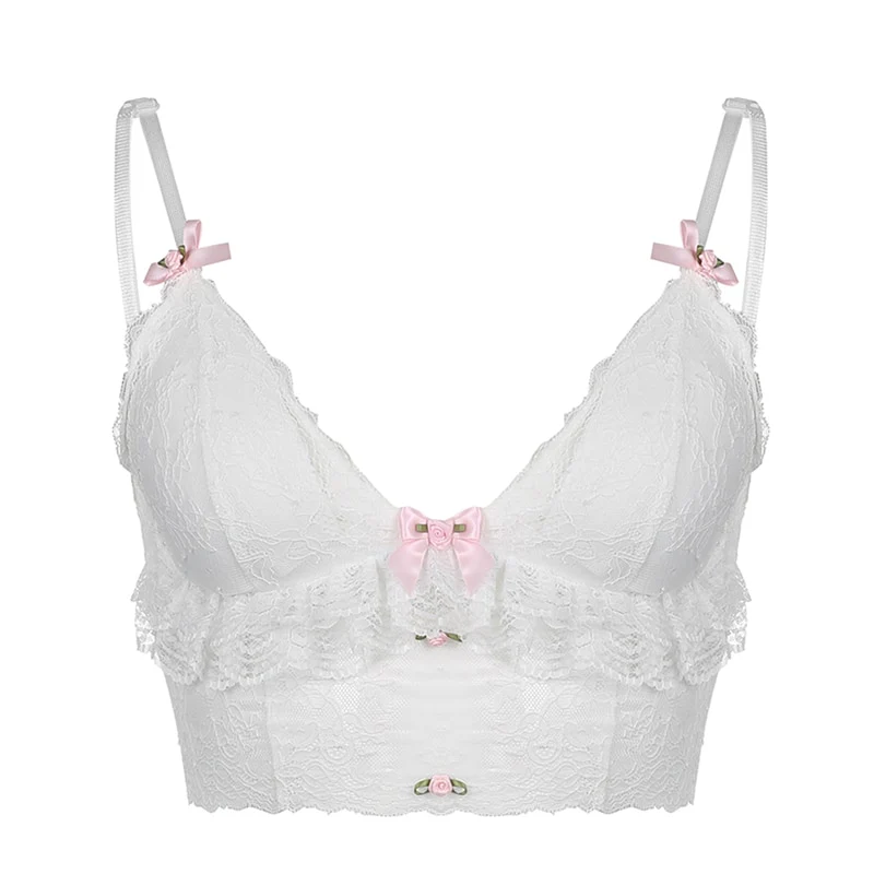 Dollette Lace Top Pink Ribbons - Image 4
