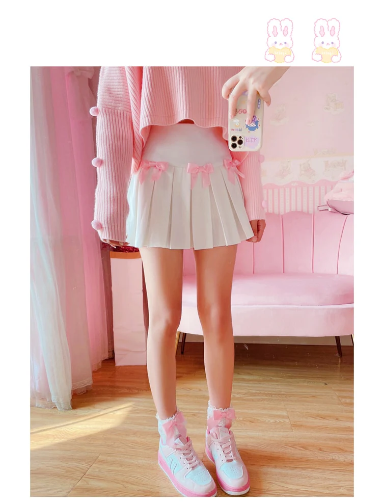 Dollette Kawaii Bow Pleated Mini Skirt - Image 10