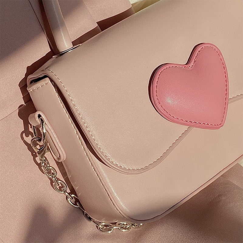 Dollette Kawaii Pink Heart Girly Handbag - Image 5