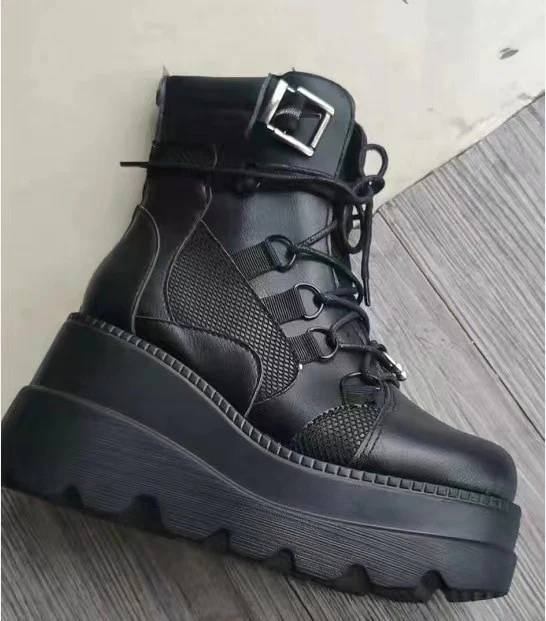 Egirl Darkwave Black Cyber Punk Sneakers - Image 4