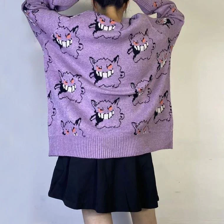 Pokemon Gengar Knitted Sweater - Image 23