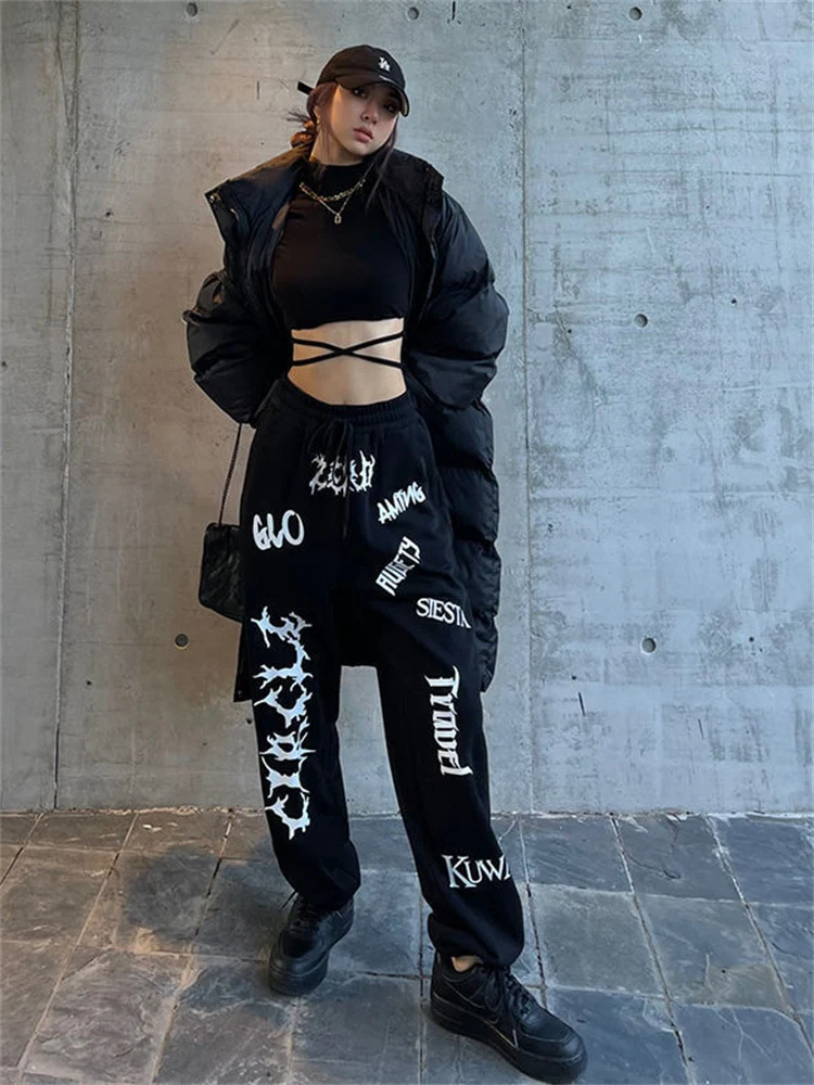 Egirl Gothic Graphic Black Jogging Sweatpants - Image 5