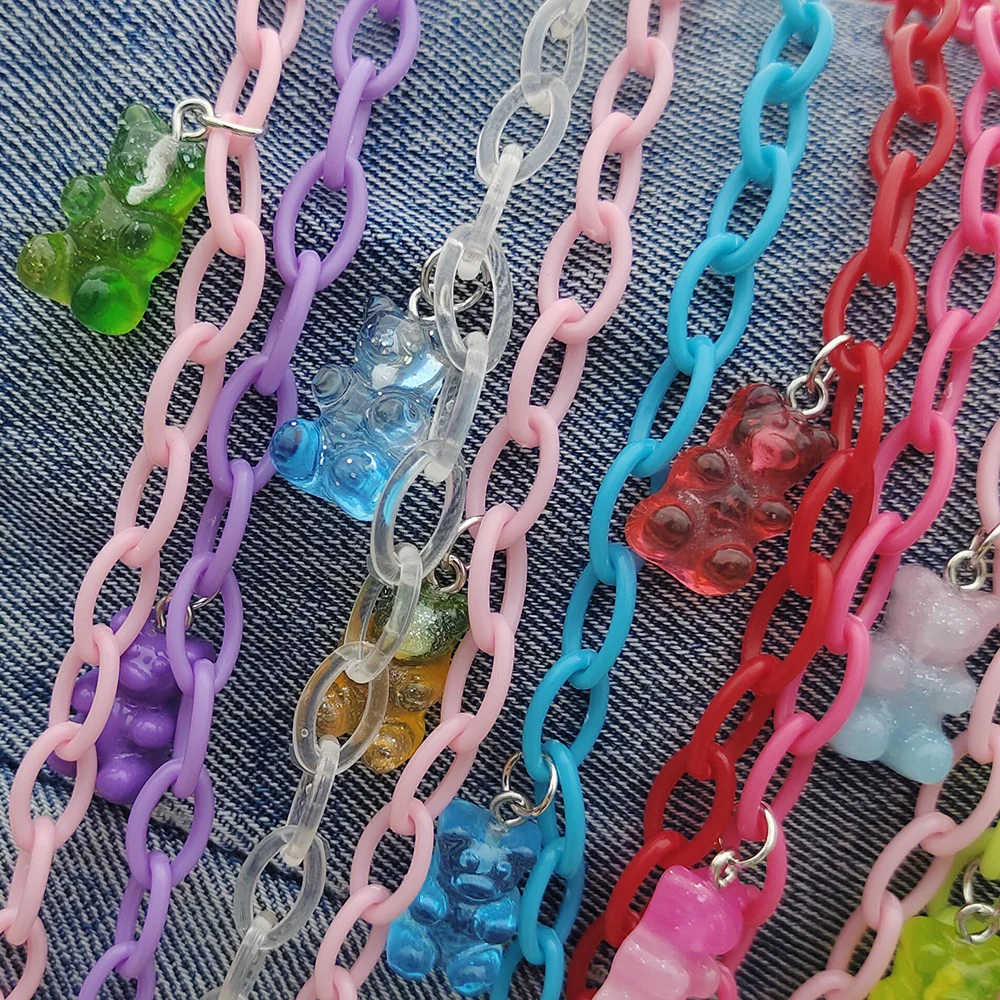 Egirl Kawaii Gummy Bear Acrylic Necklace - Image 28