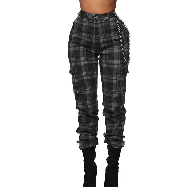 Egirl Punk Rock Plaid Pants - Image 3