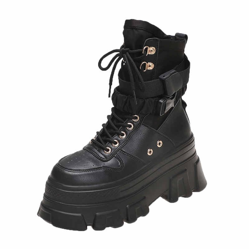eGirl Boots Platform Shoes - Black - Image 3