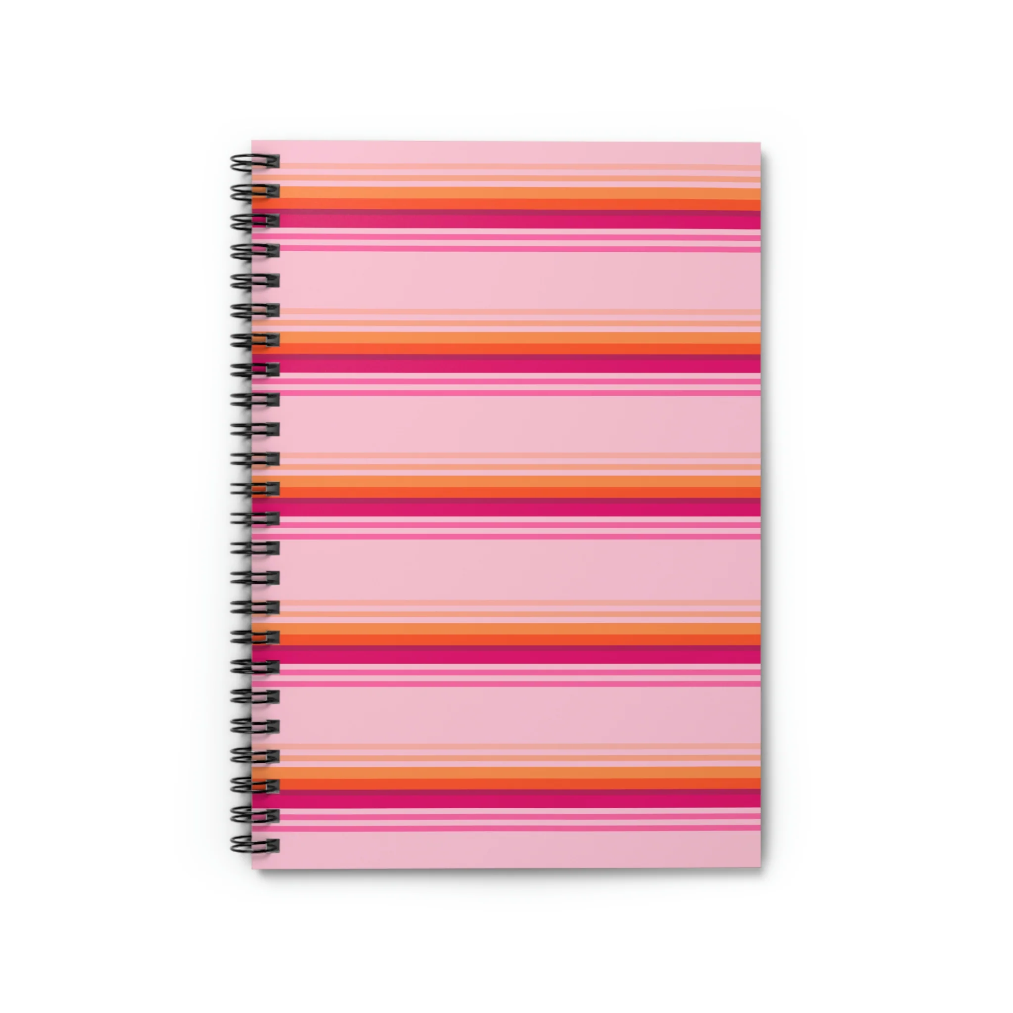 Enid Sinclair Pink Orange Stripes Spiral Notebook - Image 2