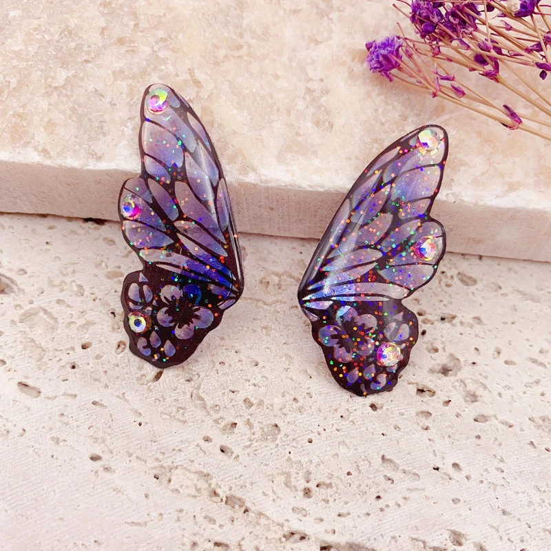 Fairy Gradient Butterfly Wings Earrings - Image 8