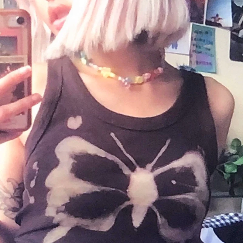 Fairy Grunge Butterfly Tie Dye Crop Top - Image 9