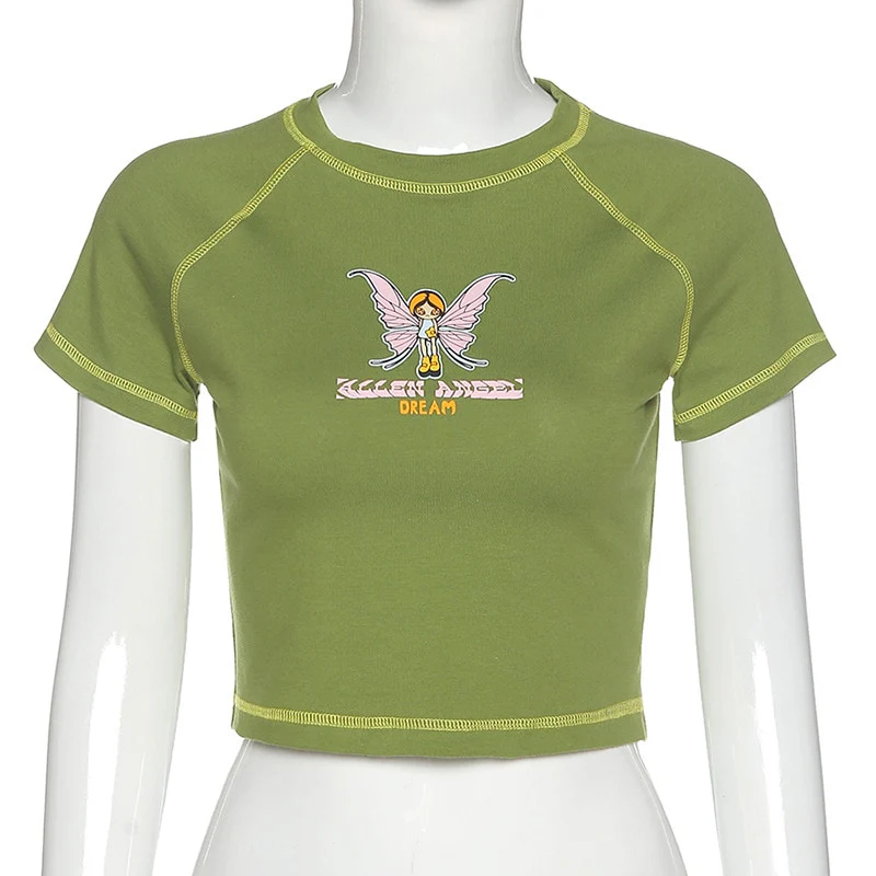 Fairy Grunge Graphic Crop Top - Image 5
