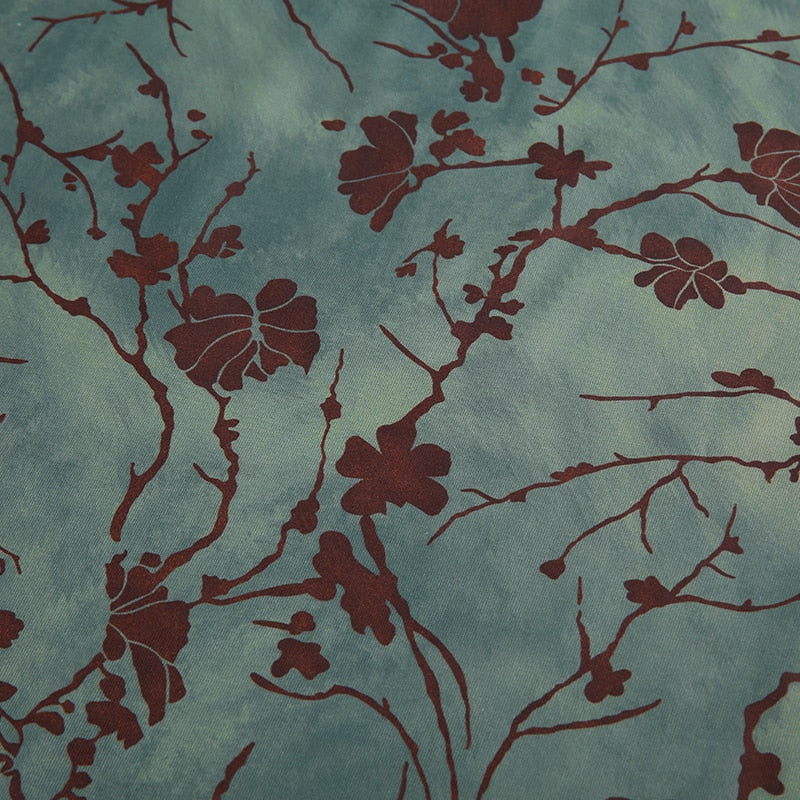 Fairy Grunge Green Floral Midi Skirt - Image 14
