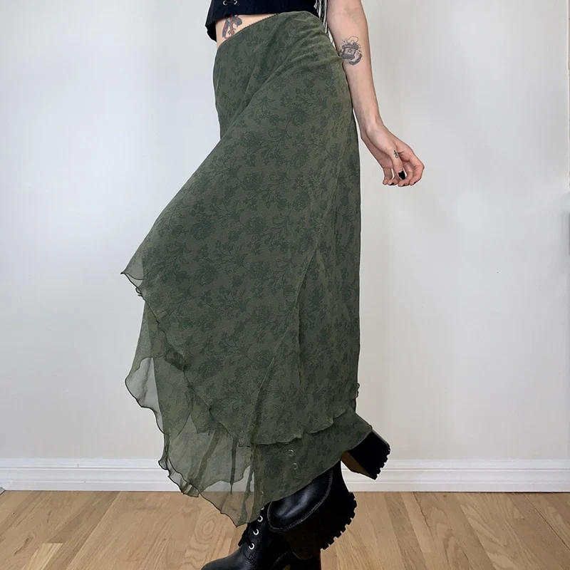 Fairygrunge Whimsical Midi Skirt - Image 3
