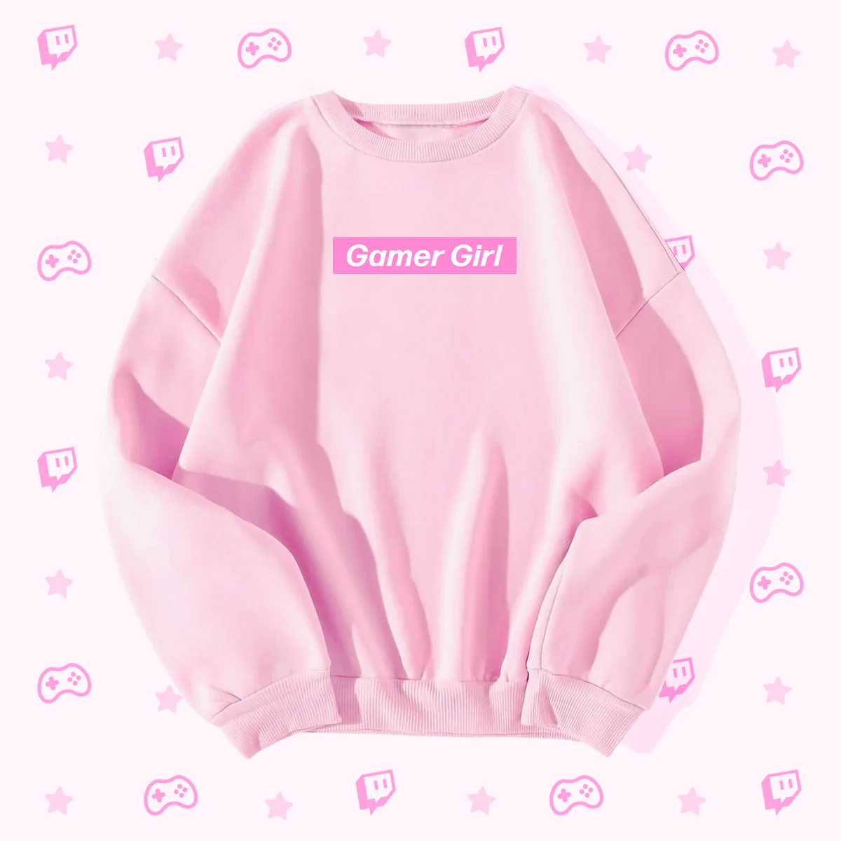 Gamer Girl Pink Box Logo Sweatshirt - Image 4