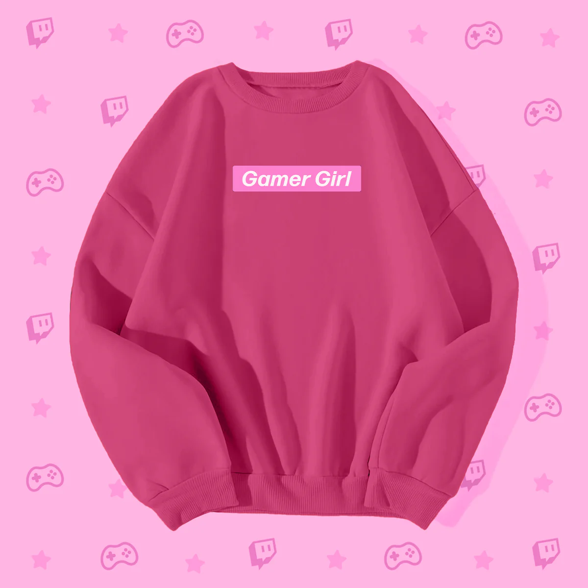Gamer Girl Pink Box Logo Sweatshirt - Image 6