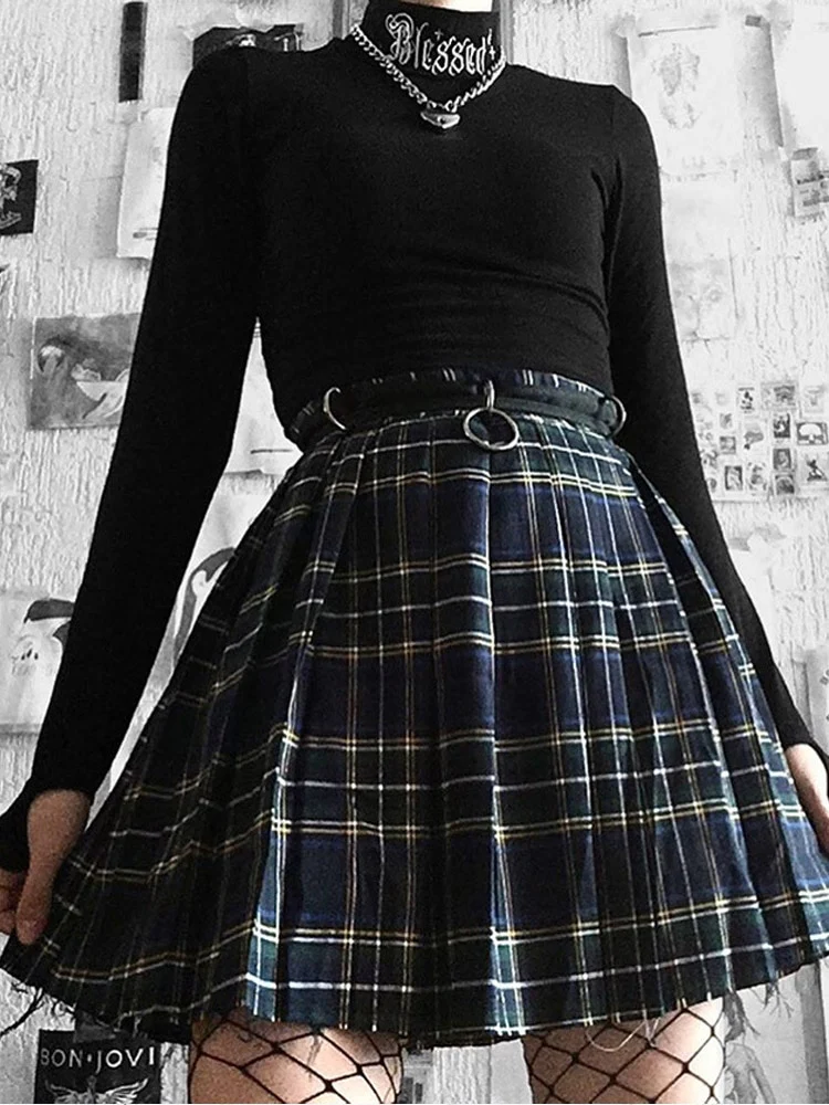 Gothic Blessed Long Sleeve Crop Top - Image 4