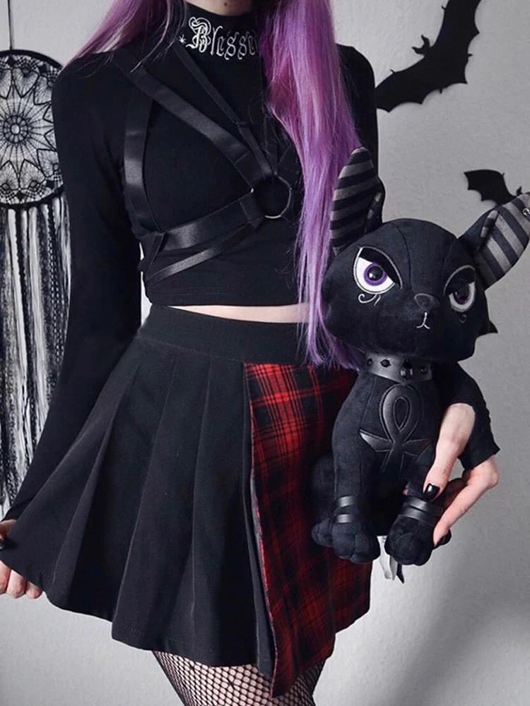 Gothic Blessed Long Sleeve Crop Top - Image 6