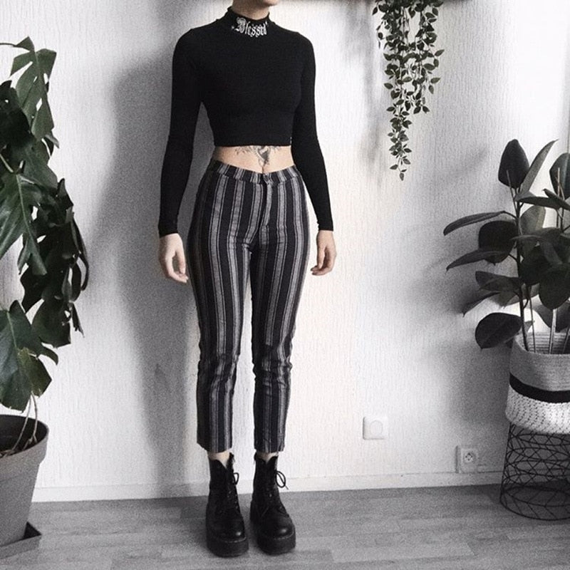Gothic Blessed Long Sleeve Crop Top - Image 9