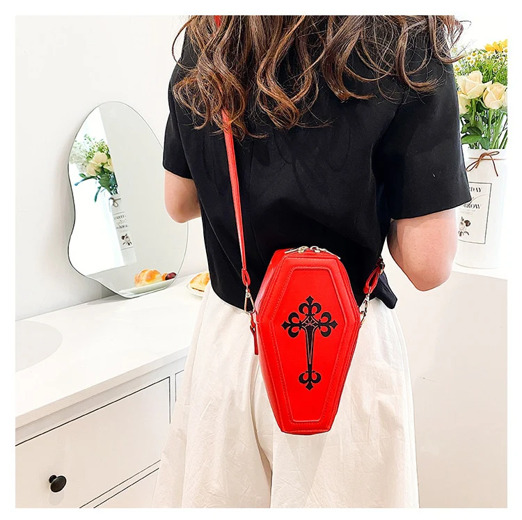 Dark Goth Coffin Shape Purse - Image 13
