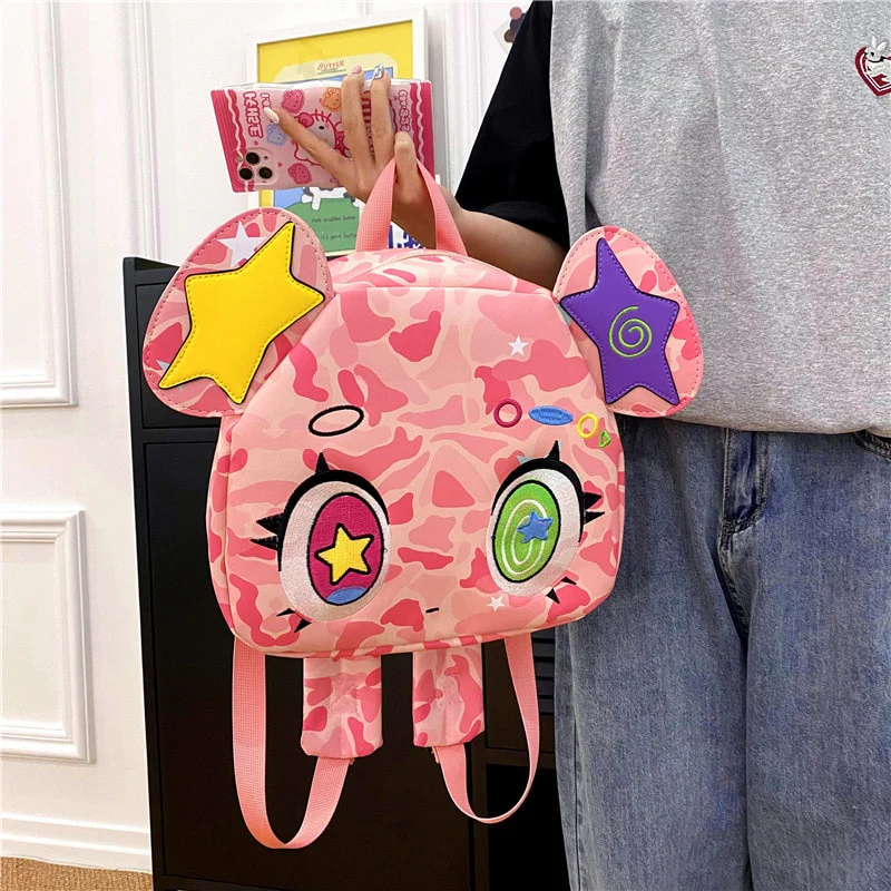 Harajuku Pink Bear Backpack - Image 10