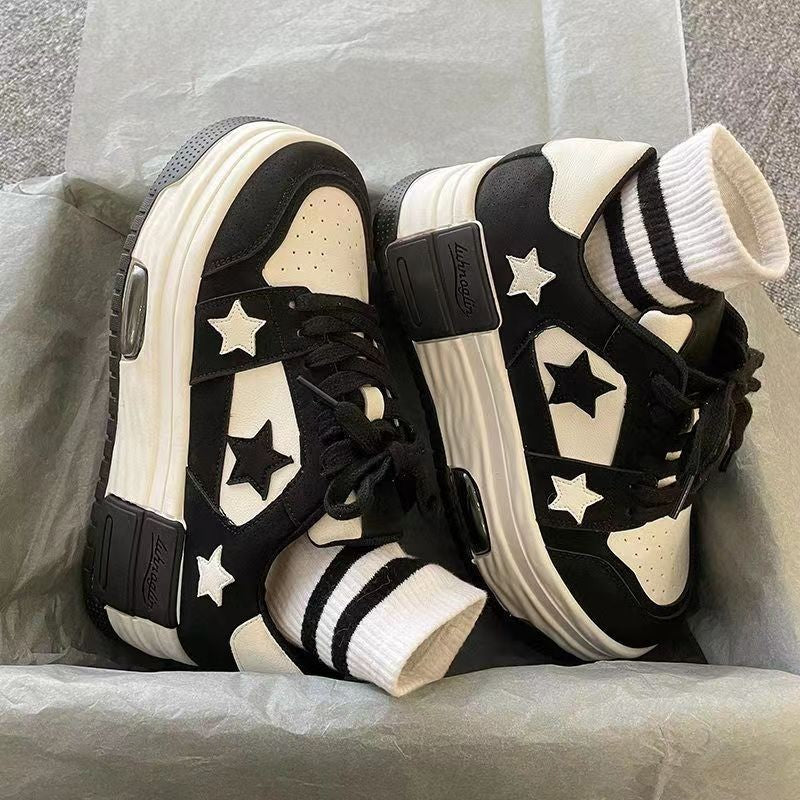 K-Pop Star Platform Sneakers - Black - Image 3