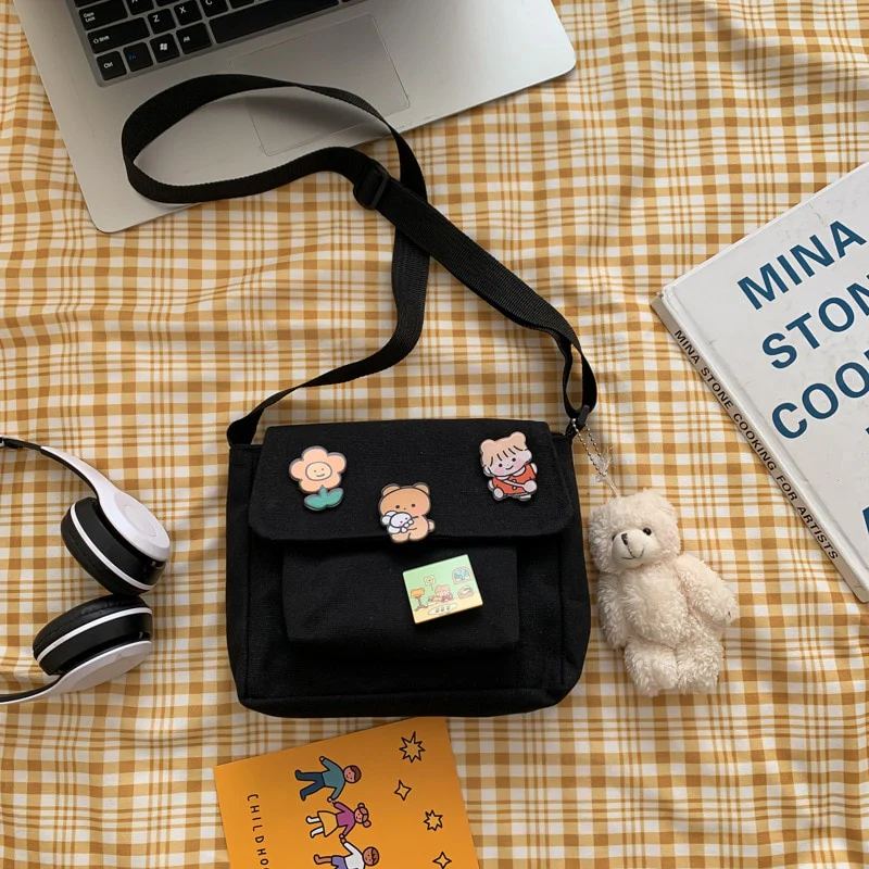 Kawaii Canvas Shoulder Bag - Image 4