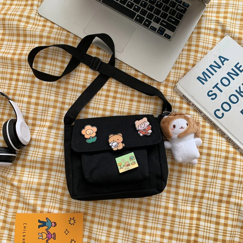 Kawaii Canvas Shoulder Bag - Image 6