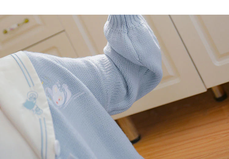 Kawaii Aesthetic Cardigan Sweater Blue - Image 12