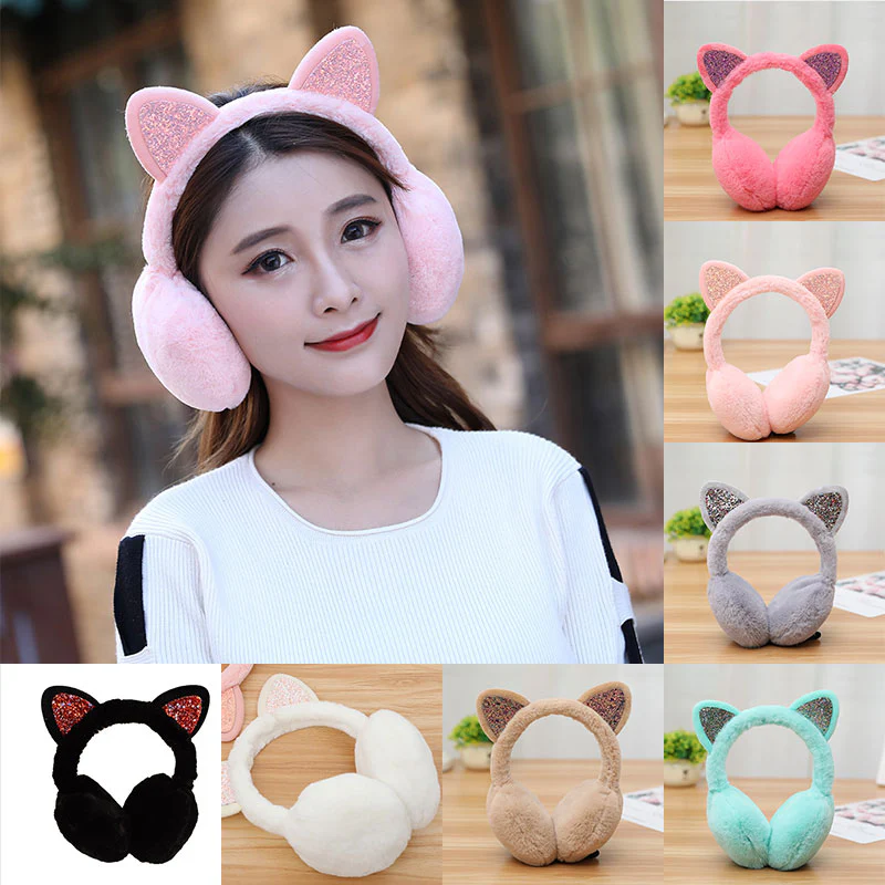 Kawaii Lovely Fur Cat Ears Earmuffs - Image 10
