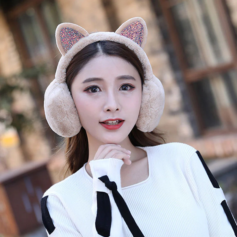 Kawaii Lovely Fur Cat Ears Earmuffs - Image 12