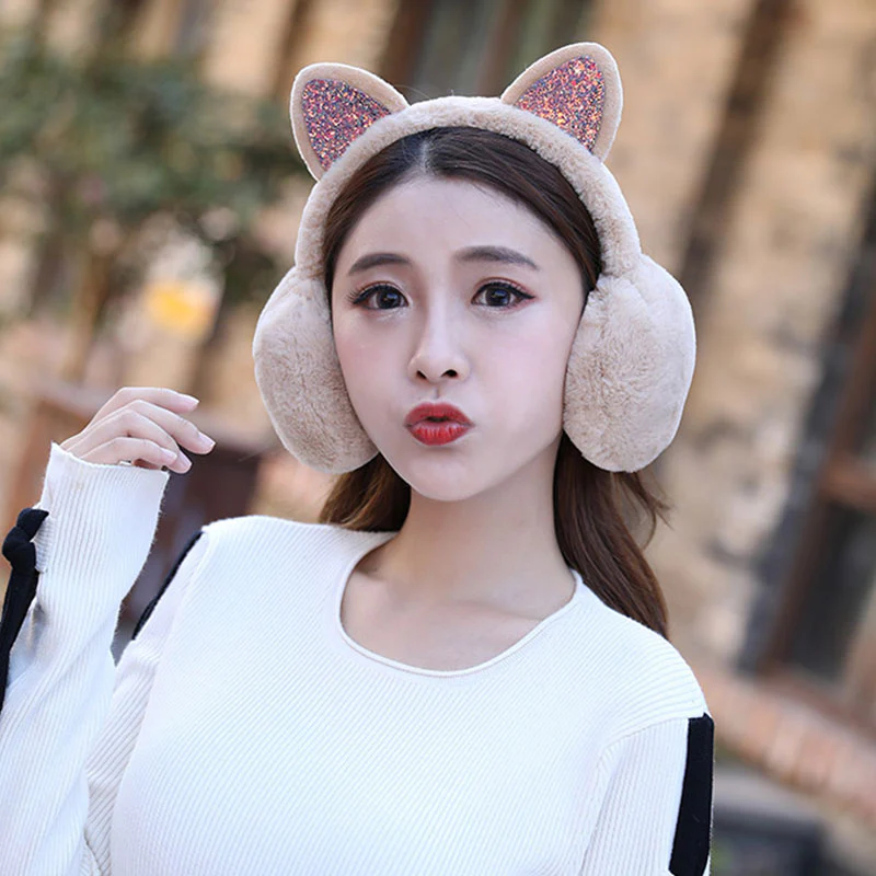 Kawaii Lovely Fur Cat Ears Earmuffs - Image 13
