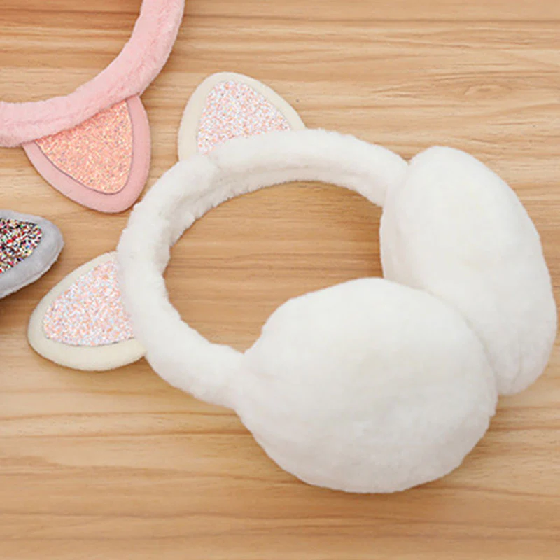 Kawaii Lovely Fur Cat Ears Earmuffs - Image 3