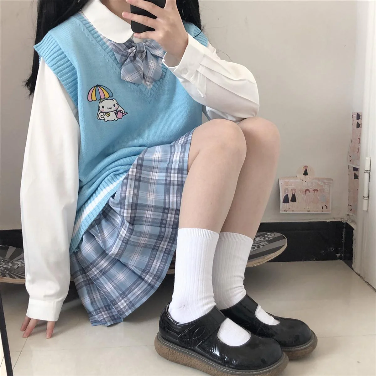 Kawaii Sweater Vest Cinnamoroll Blue - Image 5
