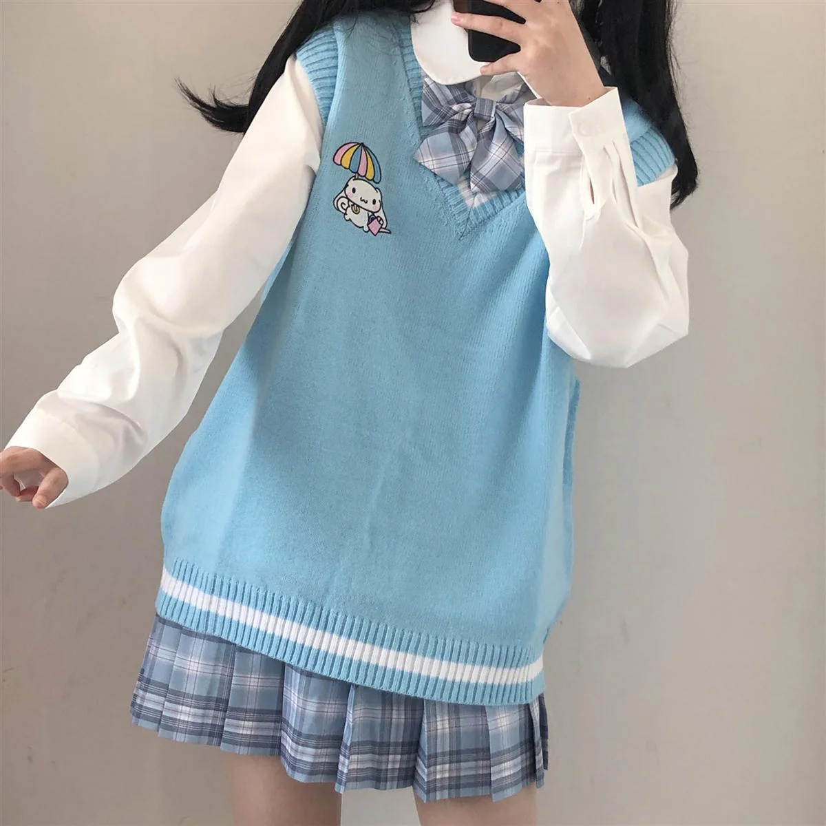 Kawaii Sweater Vest Cinnamoroll Blue - Image 7