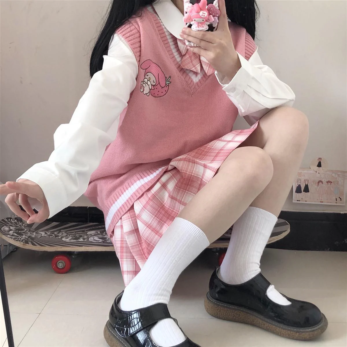 Kawaii Sweater Vest My Melody Pink - Image 6