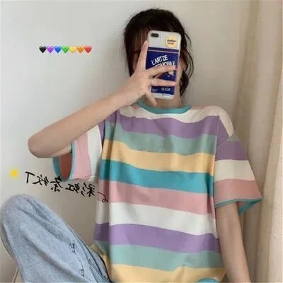 Korean Streetwear Striped T-Shirt - Image 6