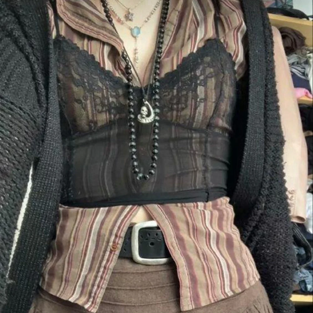 Lace See-through Cami Tank Top - Image 3