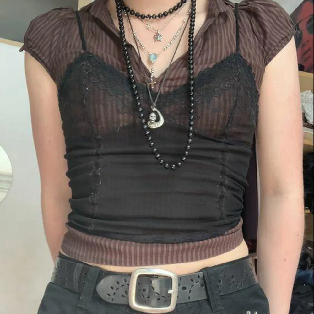 Lace See-through Cami Tank Top - Image 5